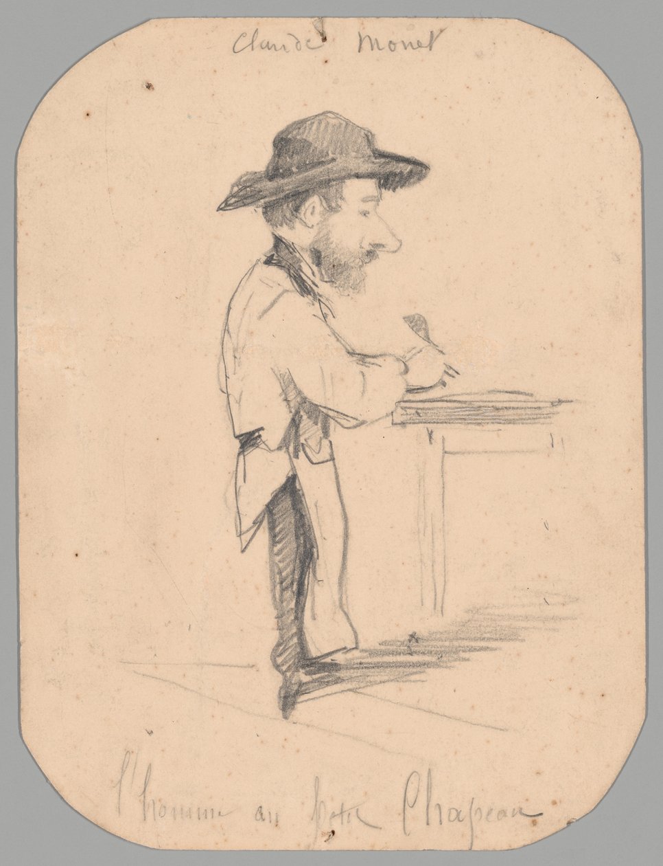 Caricatura di un uomo con il cappello piccolo da Claude Monet