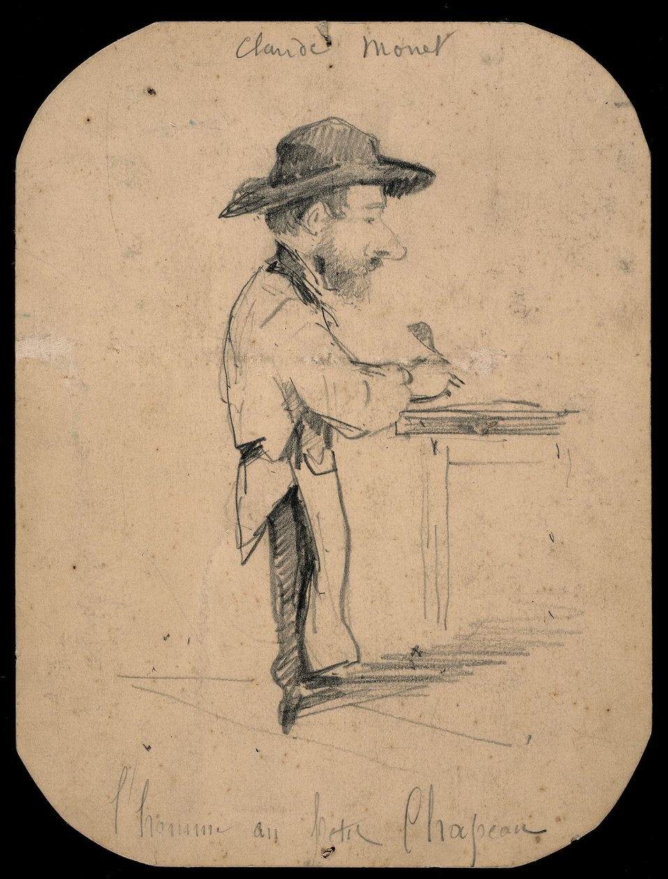 Caricatura di un uomo con il cappello piccolo da Claude Monet