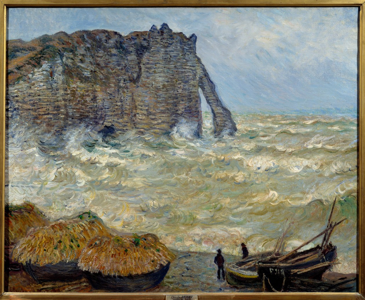 Scogliera a Etretat da Claude Monet