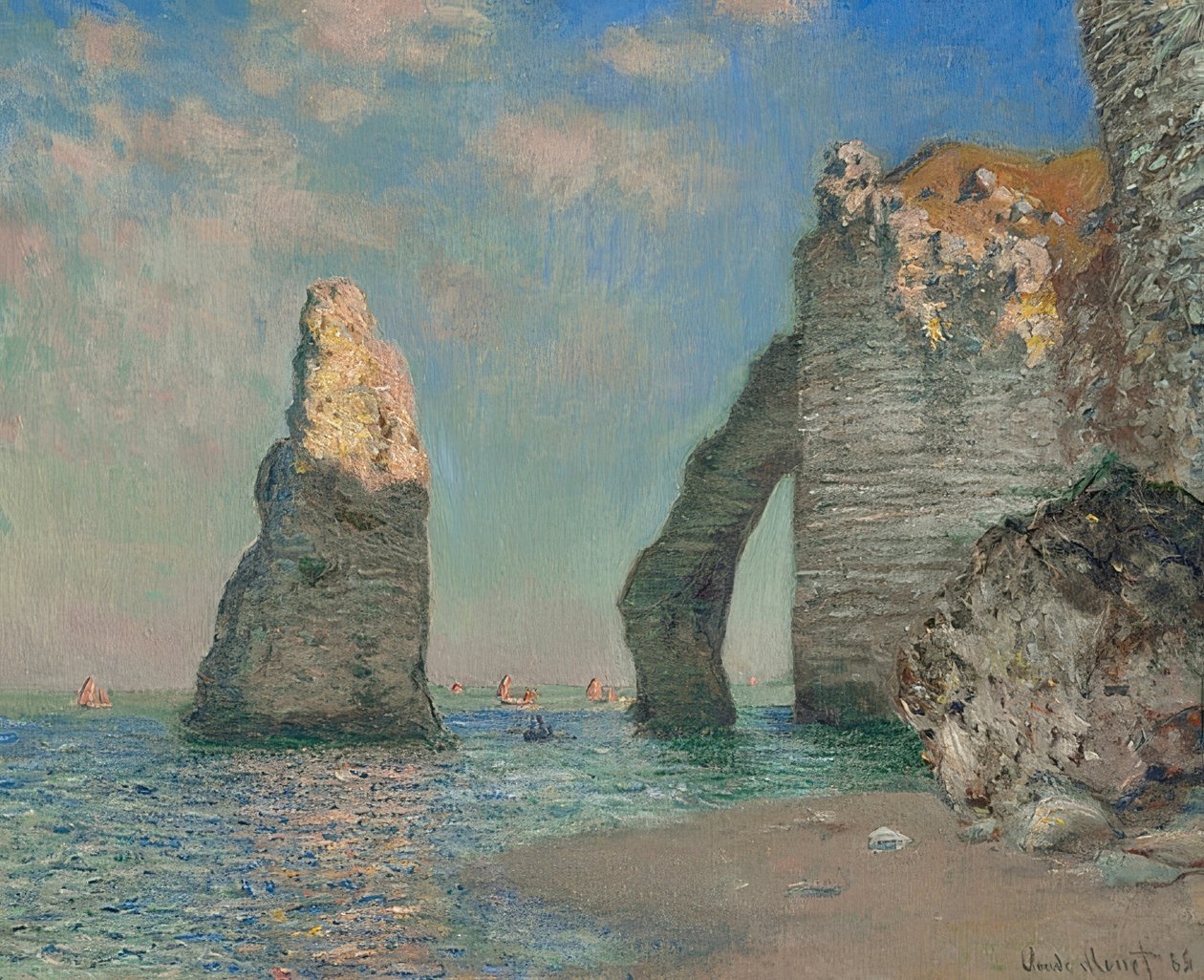 Le scogliere di Étretat da Claude Monet