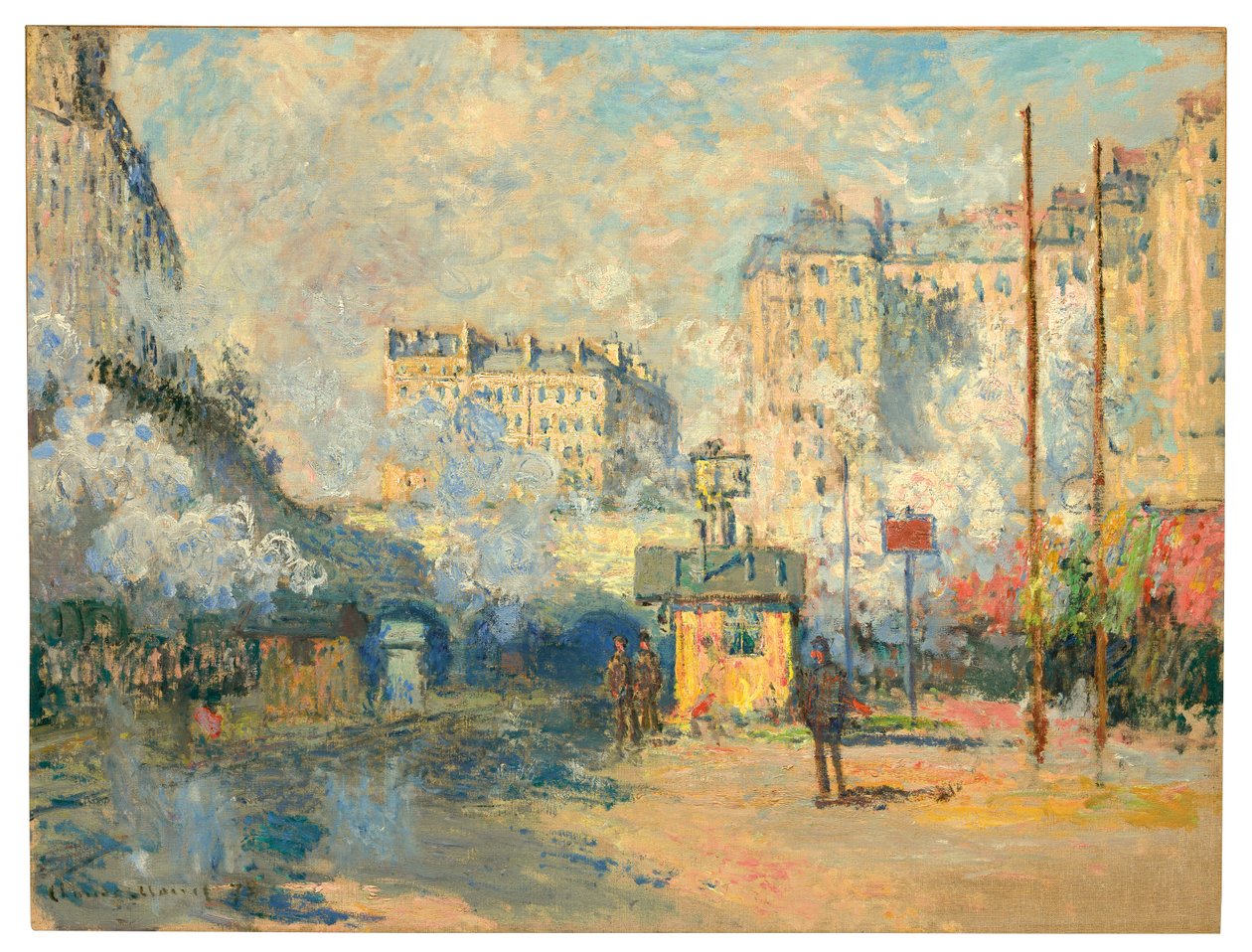 Esterno della stazione di Saint-Lazare, effetto della luce solare, 1877 da Claude Monet