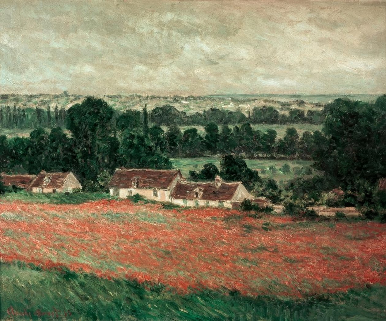 Campo di papaveri, Giverny da Claude Monet