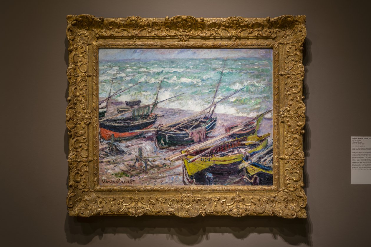 Barche da pesca a Étretat da Claude Monet