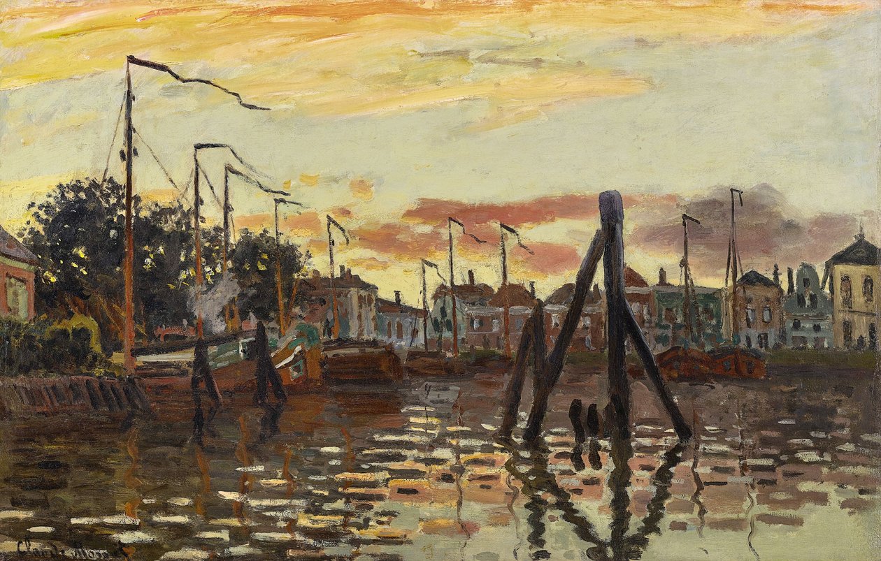 Tedesco: Der Hafen von Zaandam Il porto di Zaandam da Claude Monet