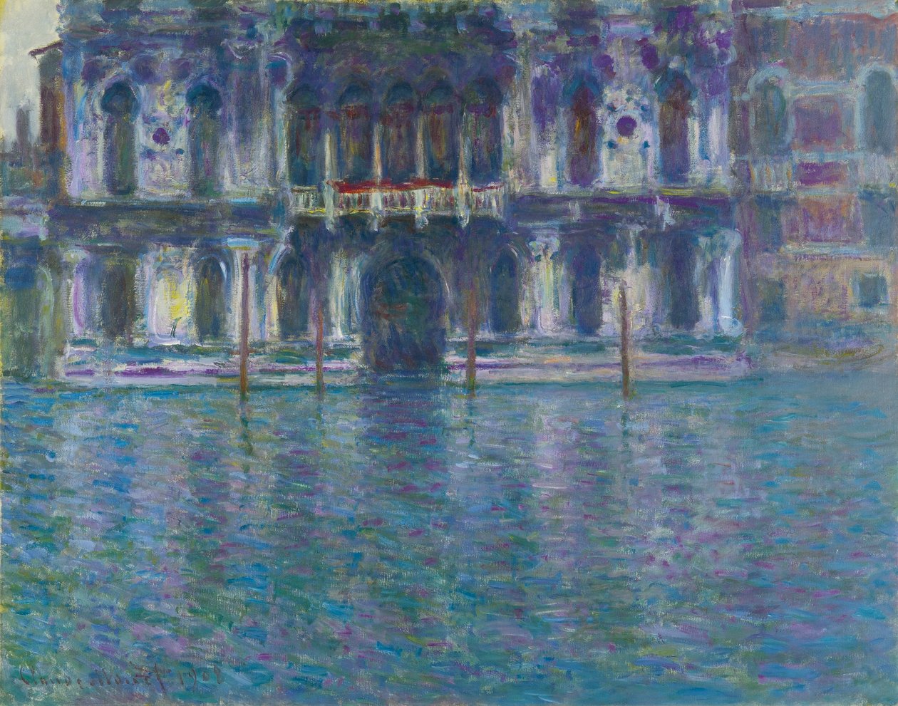 German: Der Palazzo Contarini Le Palais Contarini da Claude Monet