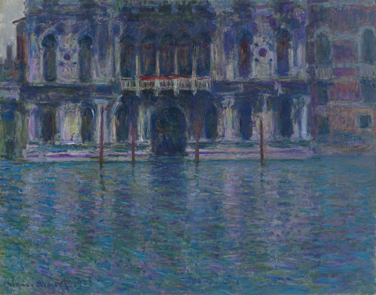 German: Der Palazzo Contarini Le Palais Contarini da Claude Monet