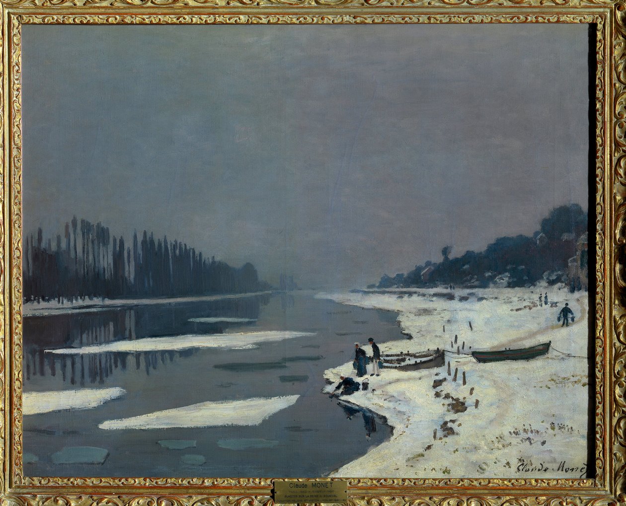 Ghiacci sulla Senna a Bougival, Yvelines. Dipinto di Claude Monet (1840-1926). Parigi, Museo del Louvre da Claude Monet