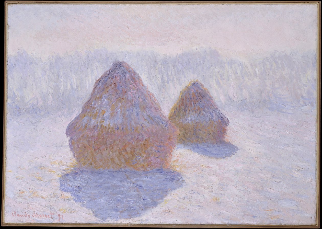 Covoni di fieno (Effetto di neve e sole) da Claude Monet