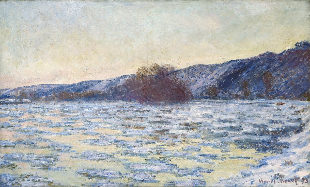 Ghiacci alla luce del crepuscolo, 1893 da Claude Monet