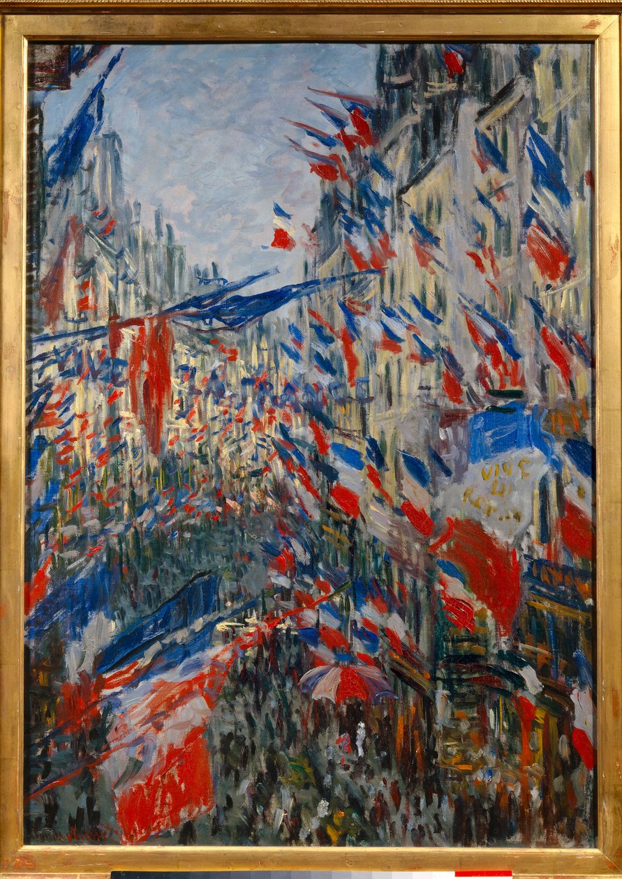 La Rue Saint-Denis a Parigi, festa del 30 giugno 1878. Dipinto di Claude Monet da Claude Monet
