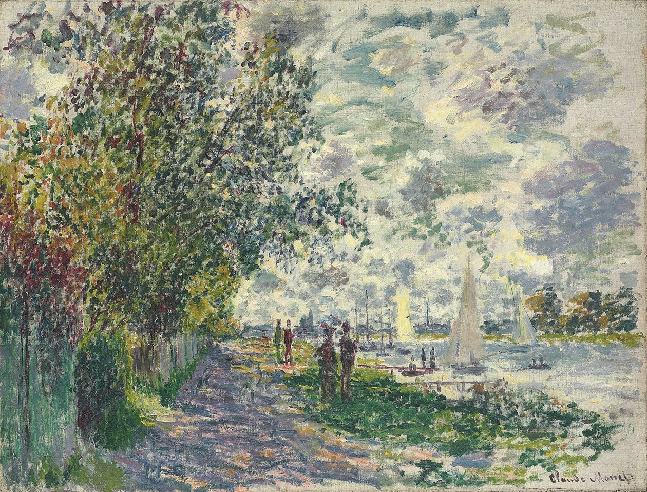 La riva del Petit-Gennevilliers, 1875 da Claude Monet