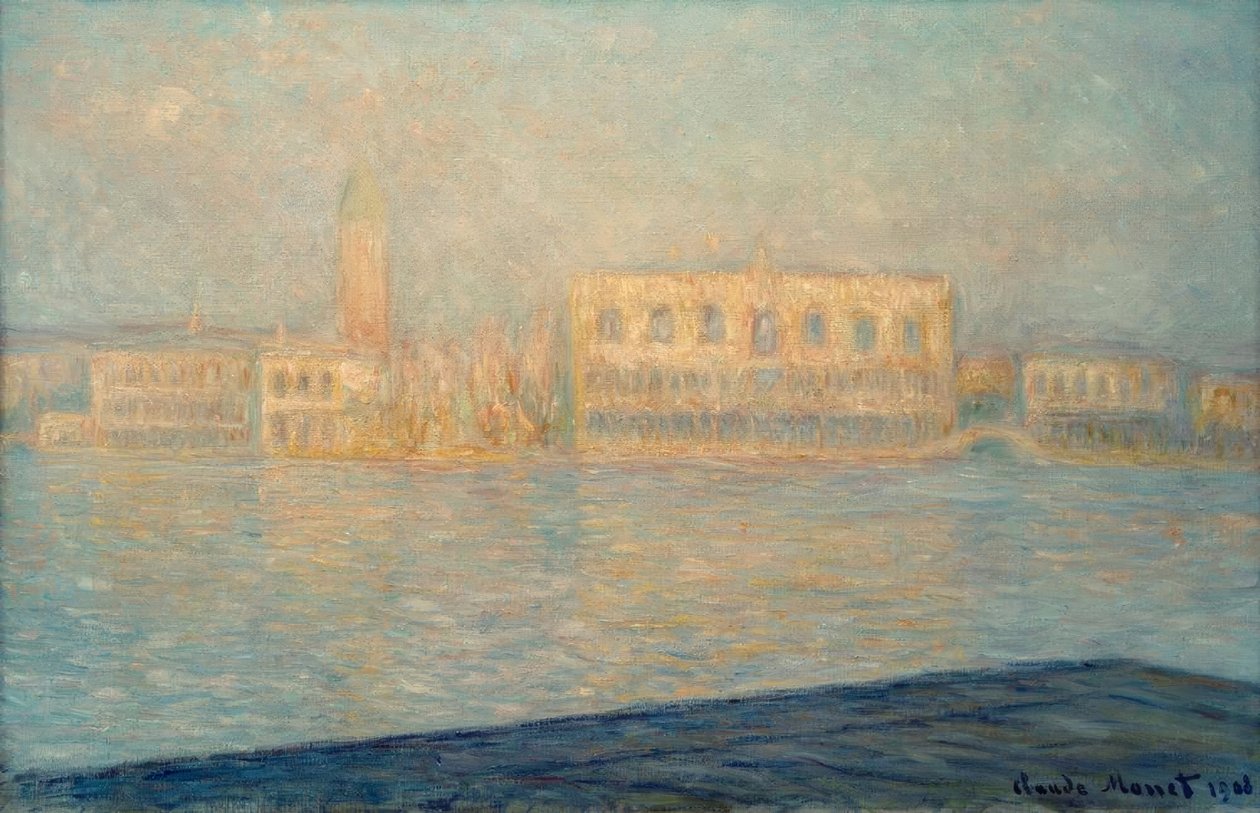 Il Palazzo Ducale visto da San Giorgio Maggiore da Claude Monet