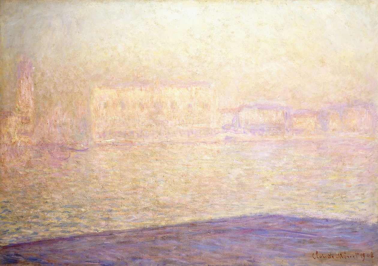 Il Palazzo Ducale visto da San Giorgio Maggiore, 1908 da Claude Monet