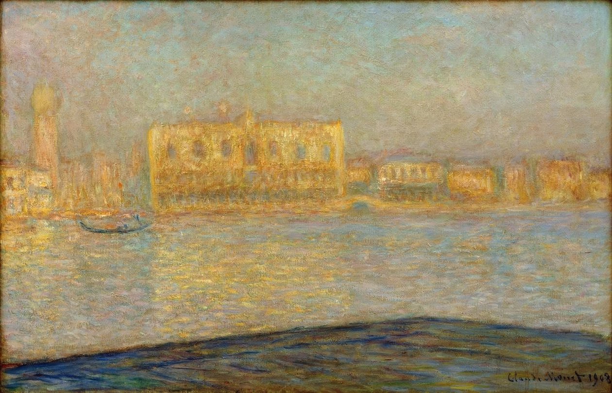 Il Palazzo Ducale visto da San Giorgio Maggiore da Claude Monet