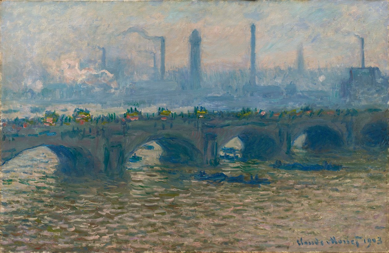 Il ponte di Waterloo, tempo grigio, 1903 da Claude Monet