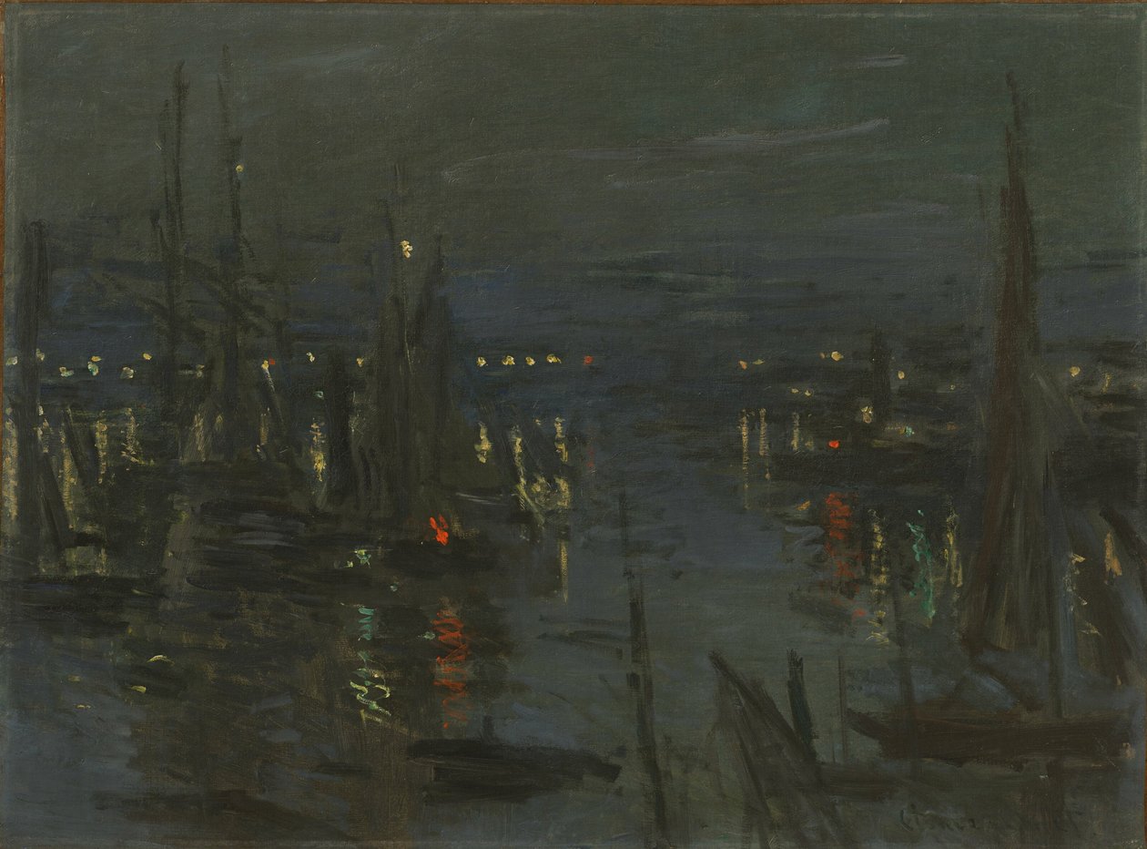 Le Port du Havre, Effet de Nuit, 1873 da Claude Monet