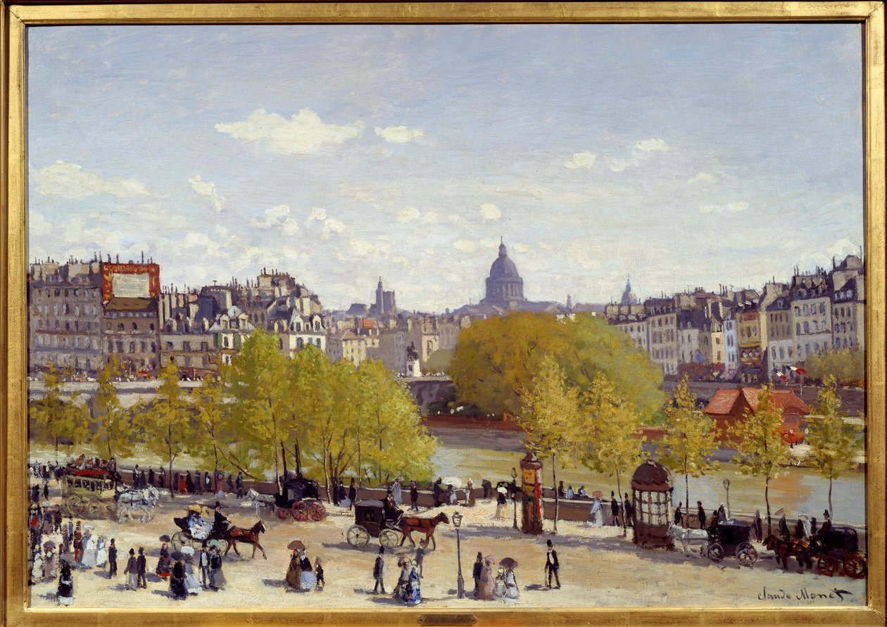 Il quai del Louvre a Parigi nel 1867. Dipinto di Claude Monet (1840-1926) da Claude Monet