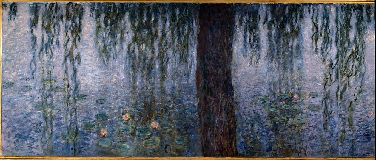 Le Ninfee; mattina chiara con salici (parte sinistra del trittico) da Claude Monet