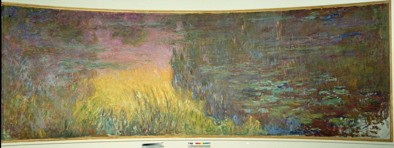 Le ninfee, sole al tramonto Dipinto di Claude Monet 1914-1926 Dittico di 2 x 3 m ciascuna parte. Parigi, Museo dell