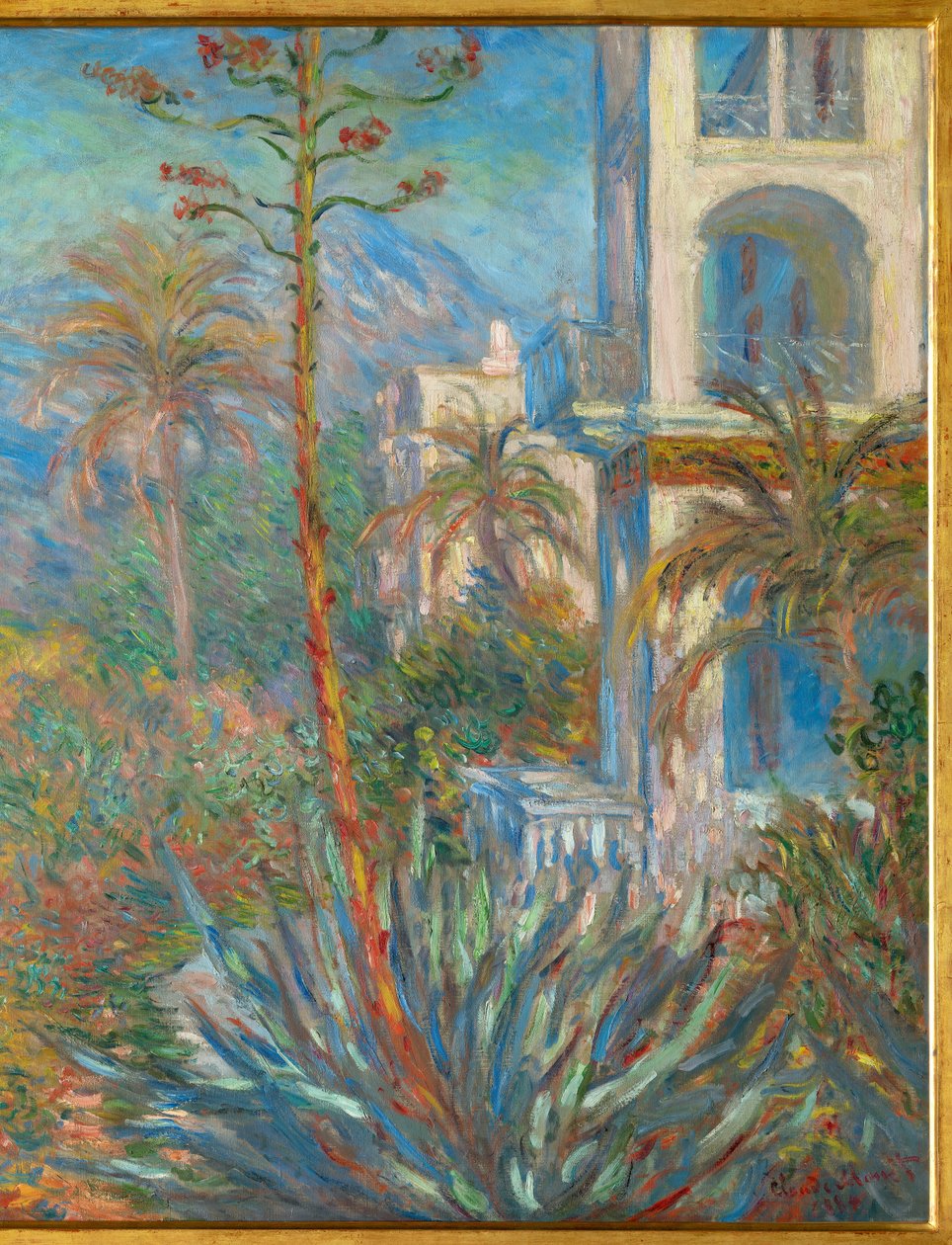 Le ville a Bordighera, 1884 (olio su tela) da Claude Monet