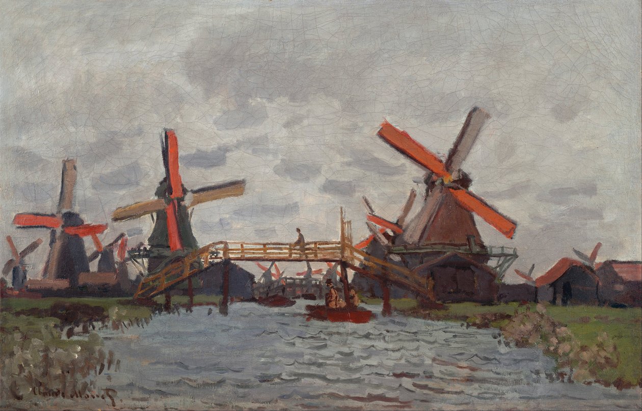 Mills a Westzijderveld, nei pressi di Zaandam da Claude Monet