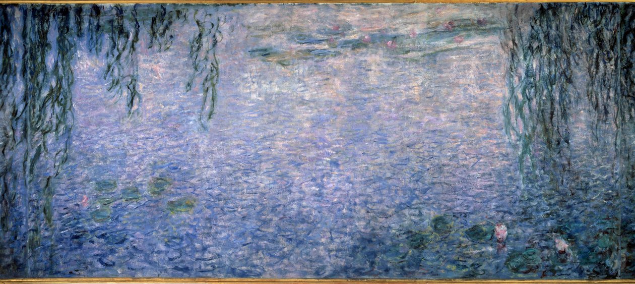 Ninfee, mattina chiara con salici (trittico, parte centrale) da Claude Monet