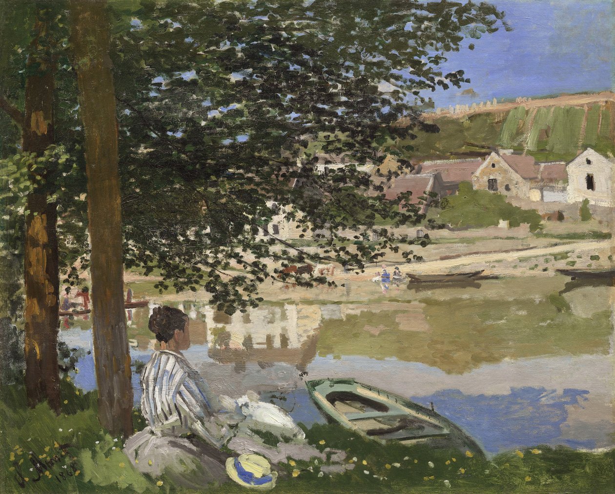 Sulla riva della Senna, Bennecourt, 1868 da Claude Monet