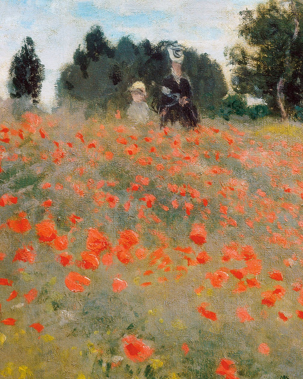 Papaveri, dintorni di Argenteuil (dettaglio). Dipinto di Claude Monet (1840-1926) da Claude Monet