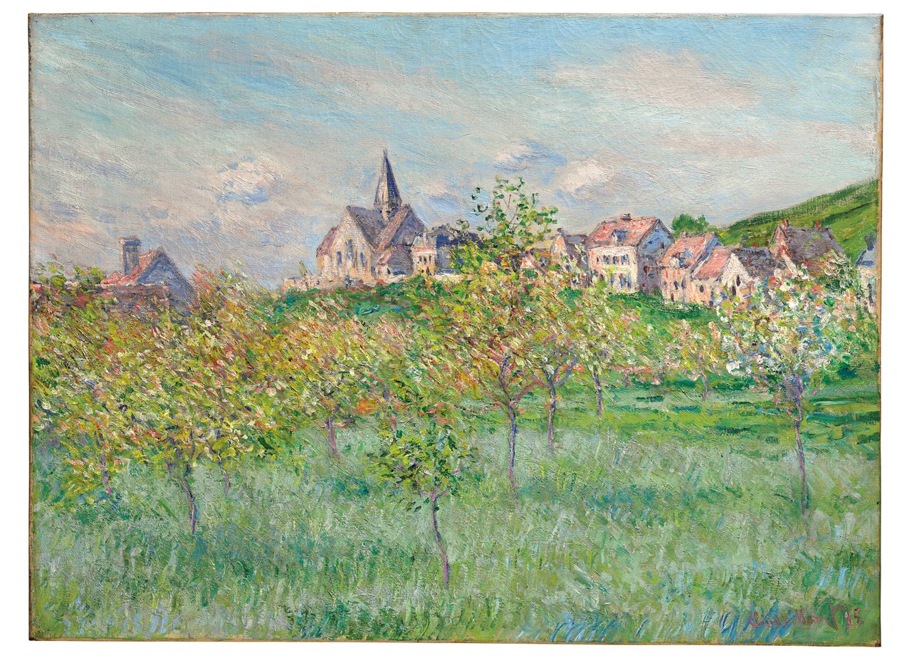 Primavera a Giverny, effetto del pomeriggio, 1885 da Claude Monet