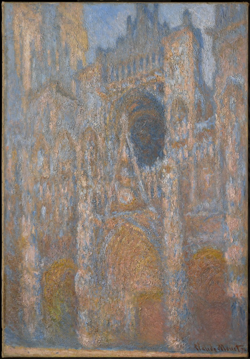 La cattedrale di Rouen, la facciata illuminata dal sole da Claude Monet