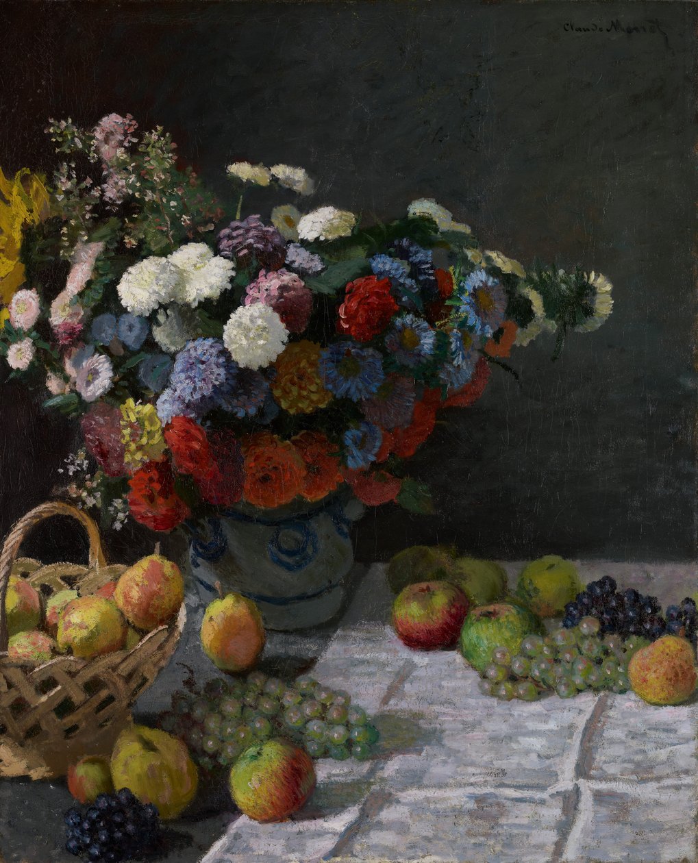 Natura morta con fiori e frutta da Claude Monet