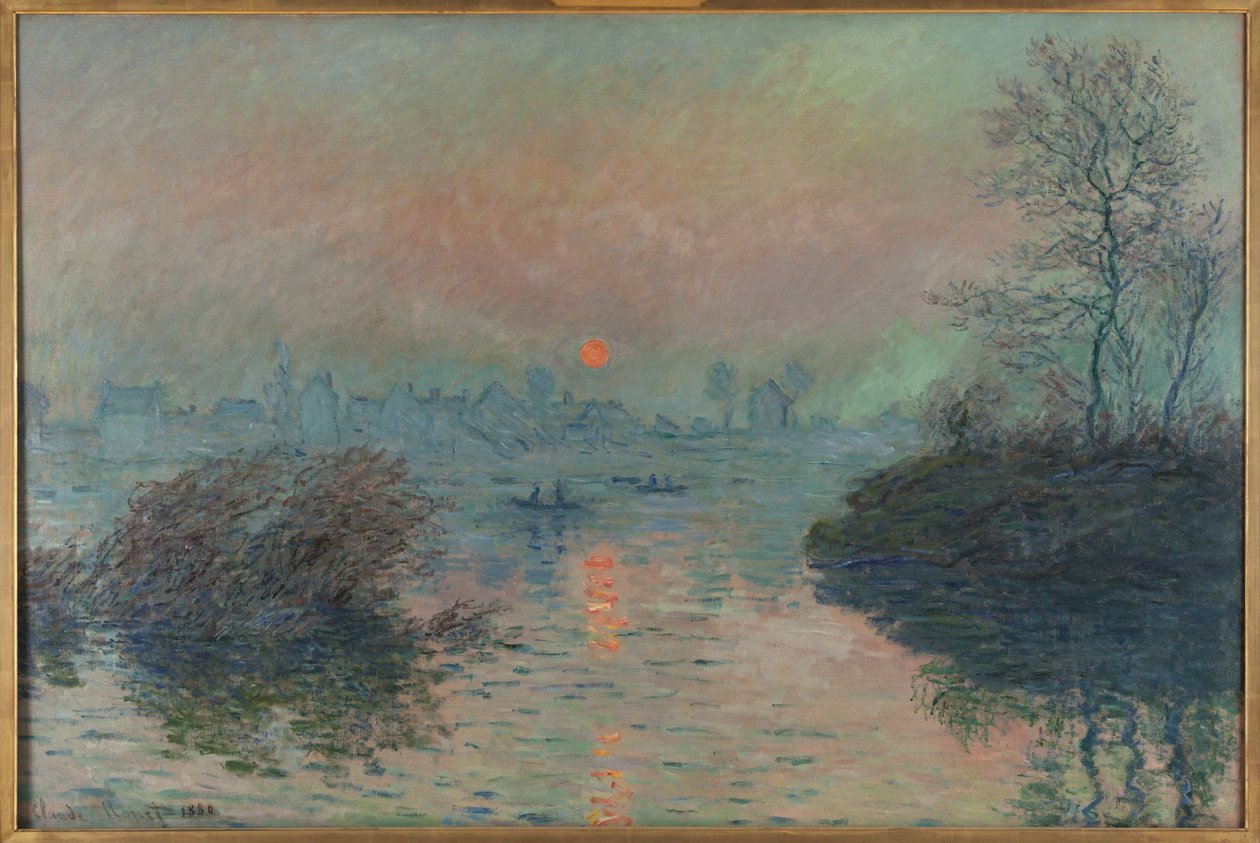 Tramonto sulla Senna a Lavacourt, effetto invernale da Claude Monet