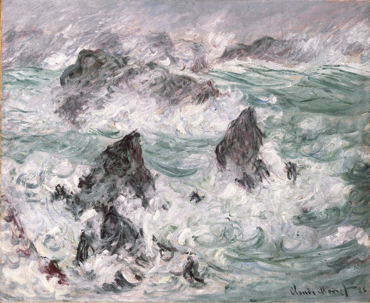 Tempesta a Belle-Ile da Claude Monet