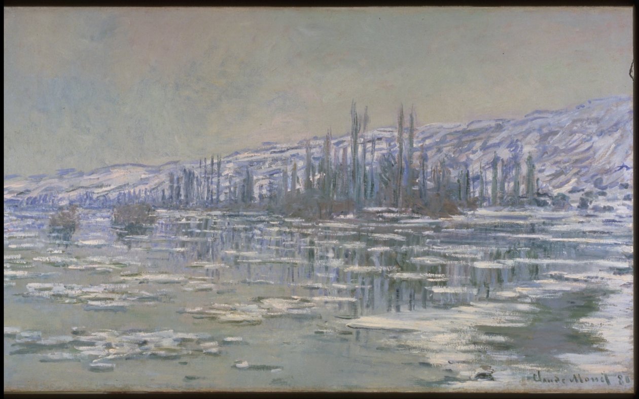 La rottura del ghiaccio (La Débâcle o Les Glaçons) da Claude Monet