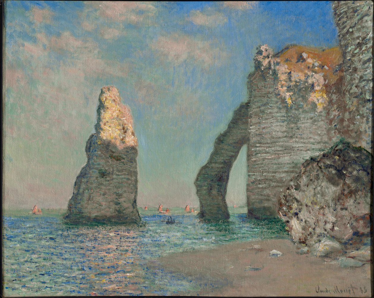 Le scogliere di Étretat da Claude Monet