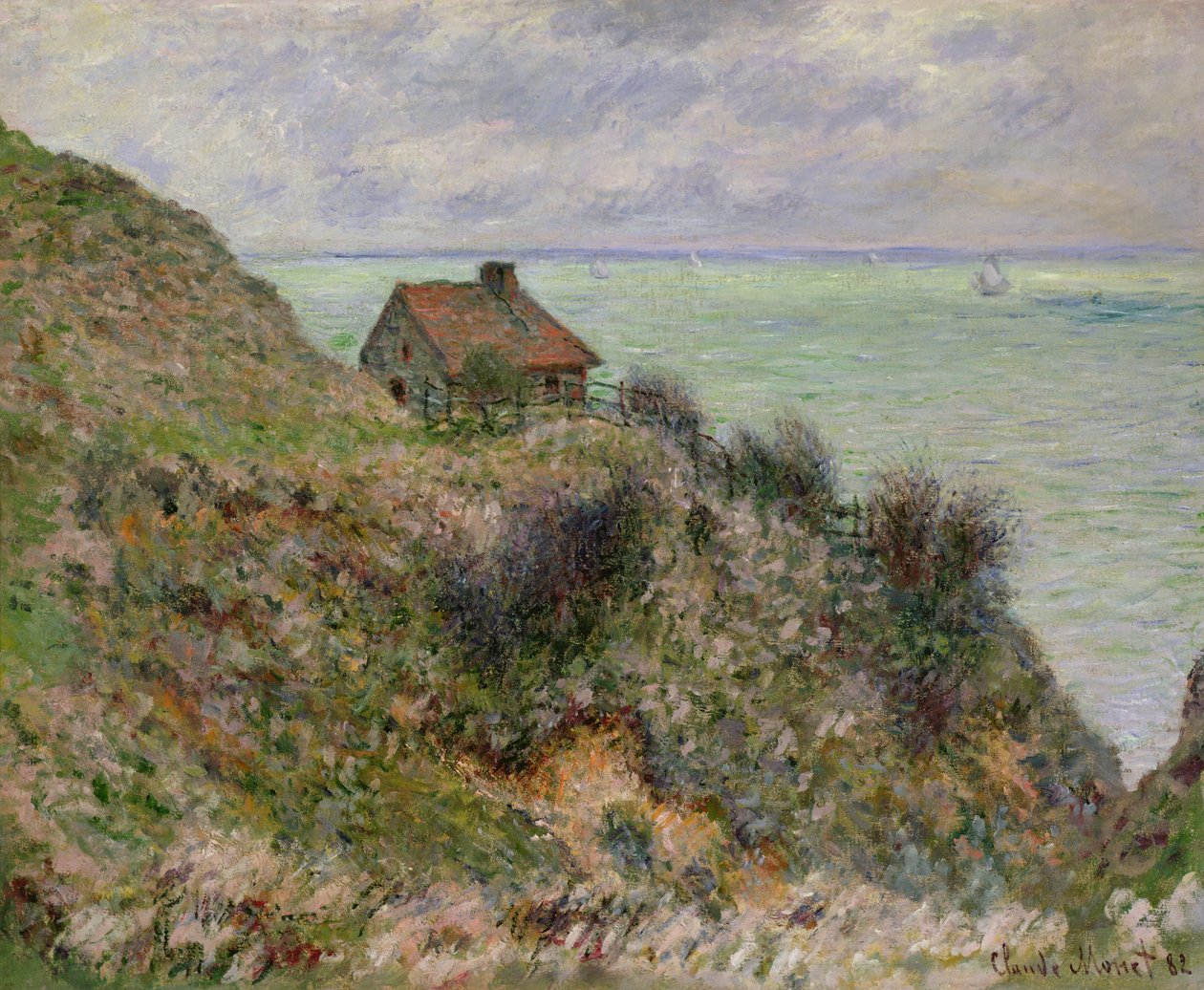 La Capanna degli Ufficiali Doganali a Pourville, 1882 da Claude Monet