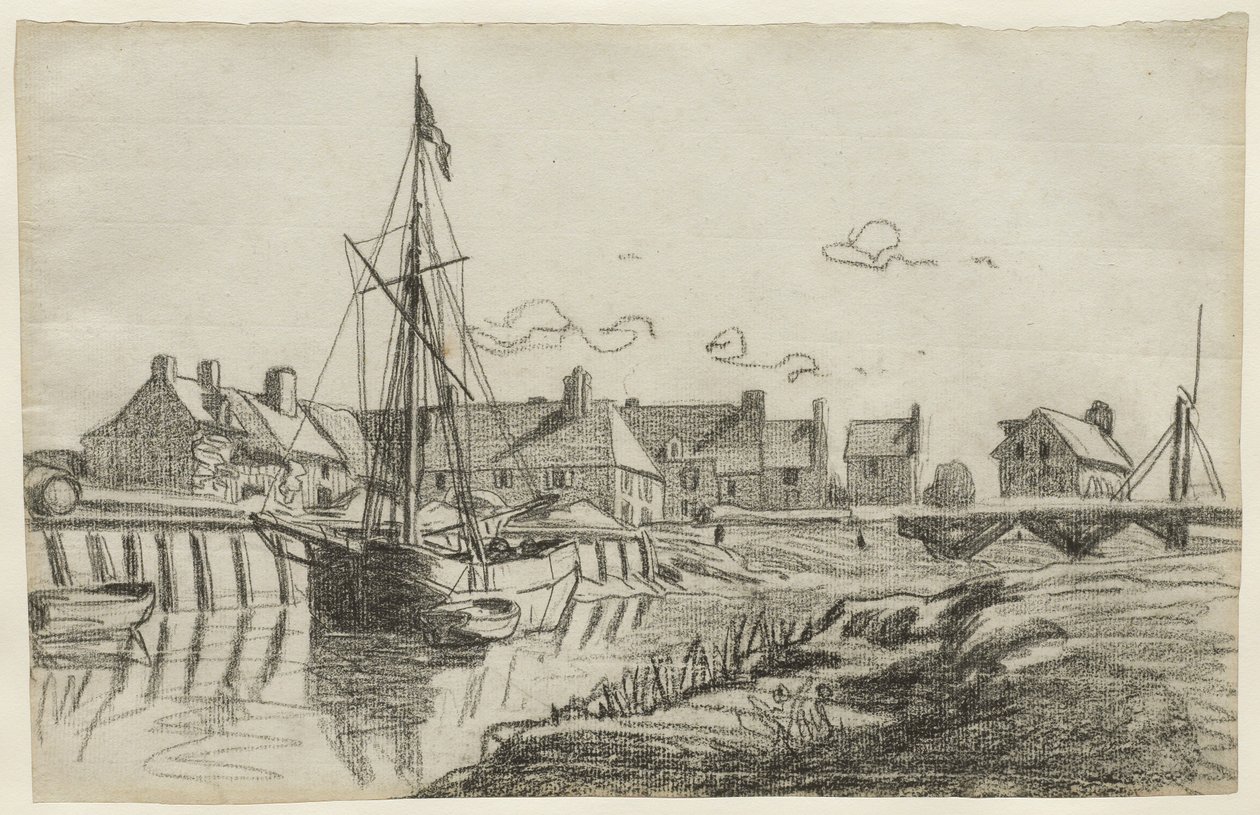 Il Porto di Touques, c.1864 da Claude Monet