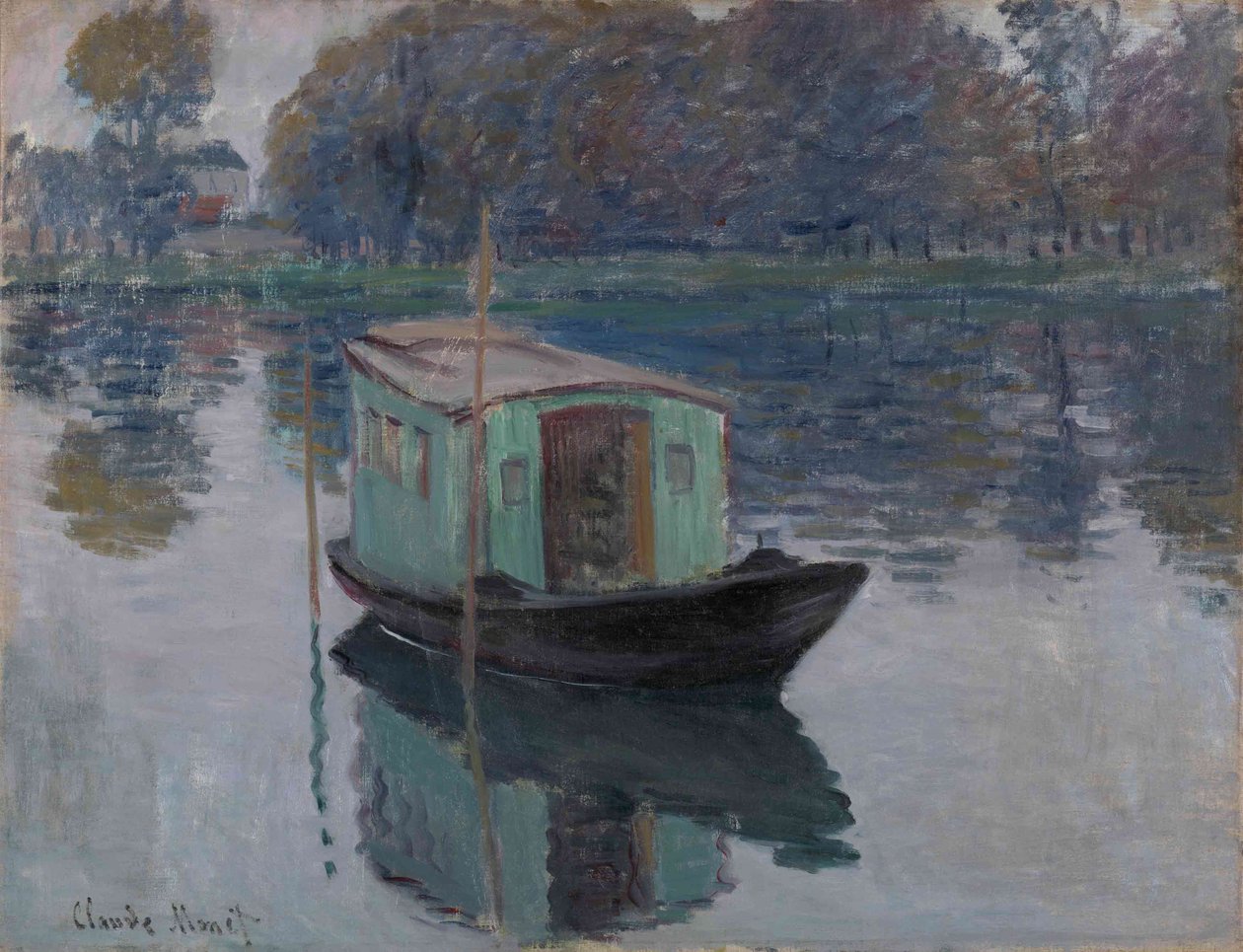 La barca-studio Le bateau-atelier, 1874 da Claude Monet
