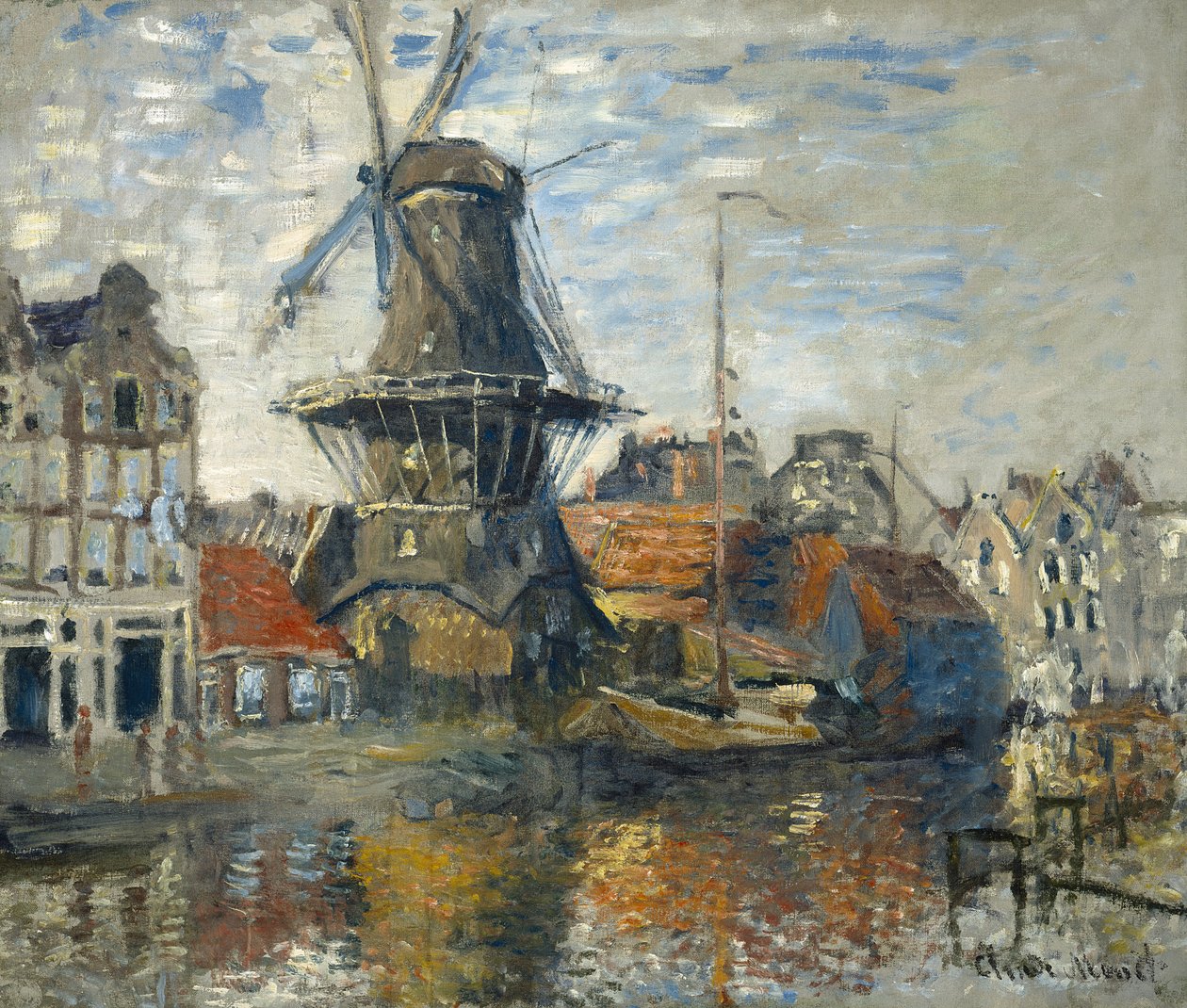 Il mulino a vento, Amsterdam, 1871 da Claude Monet