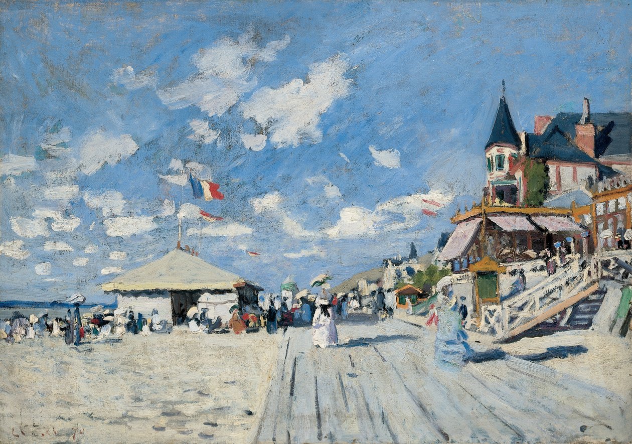La passerella sulla spiaggia di Trouville da Claude Monet