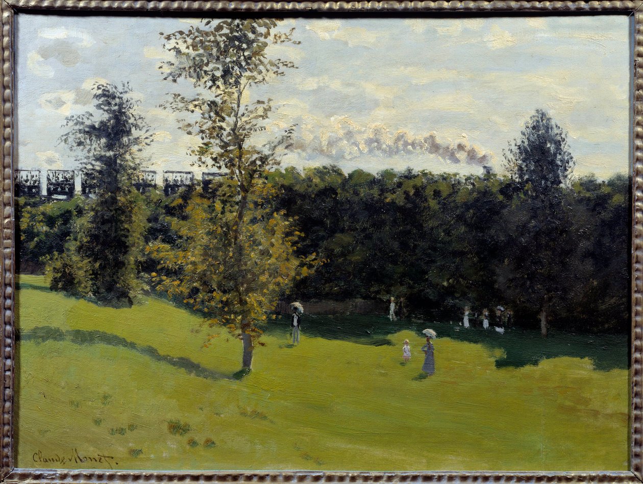 Treno in campagna. Dipinto di Claude Monet (1840-1926) 1870 Parigi, Musée d