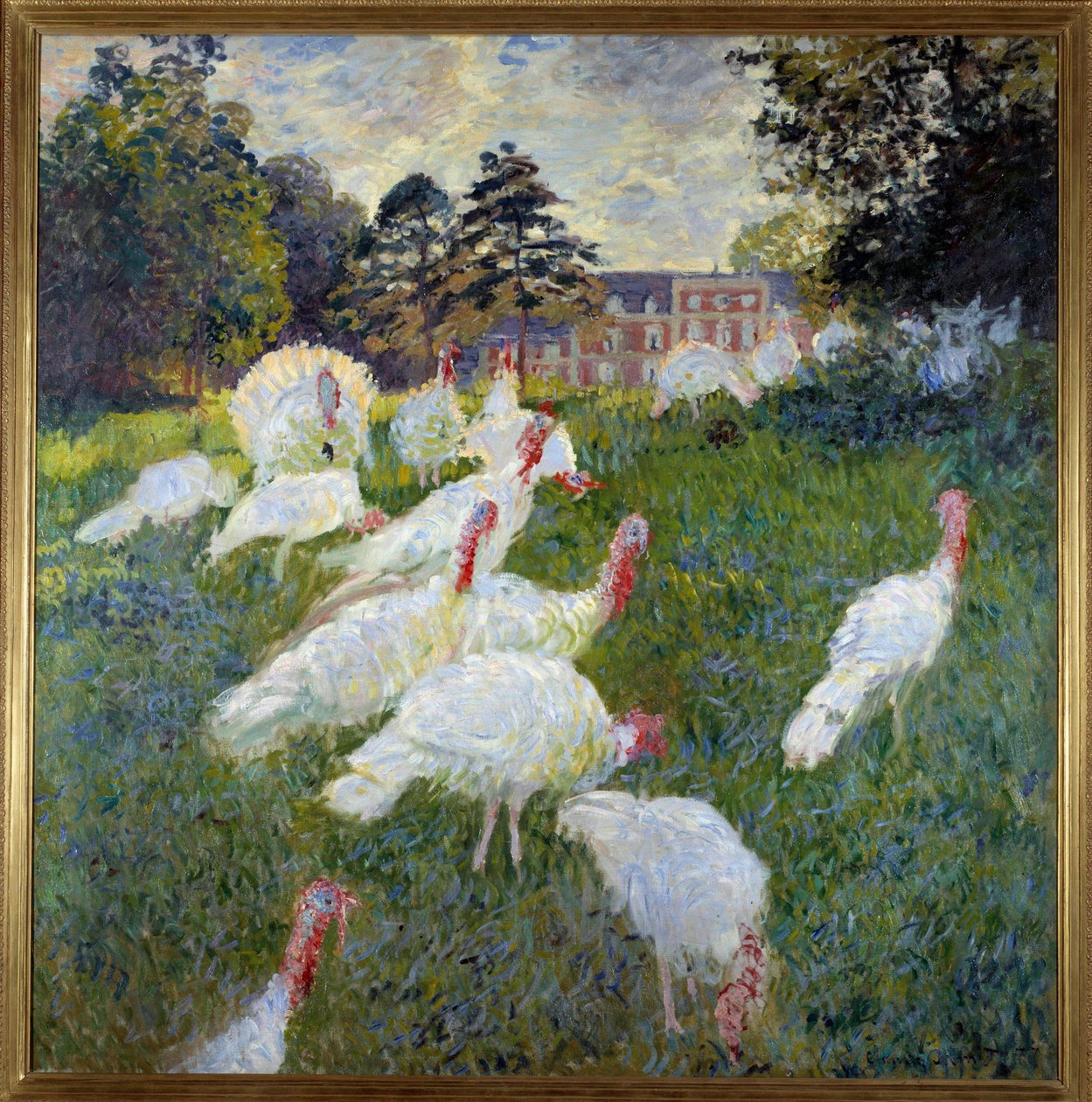 Tacchini (Vista del castello di Rottembourg a Montgeron). Dipinto di Claude Monet (1840-1926) 1877. Parigi, Museo d