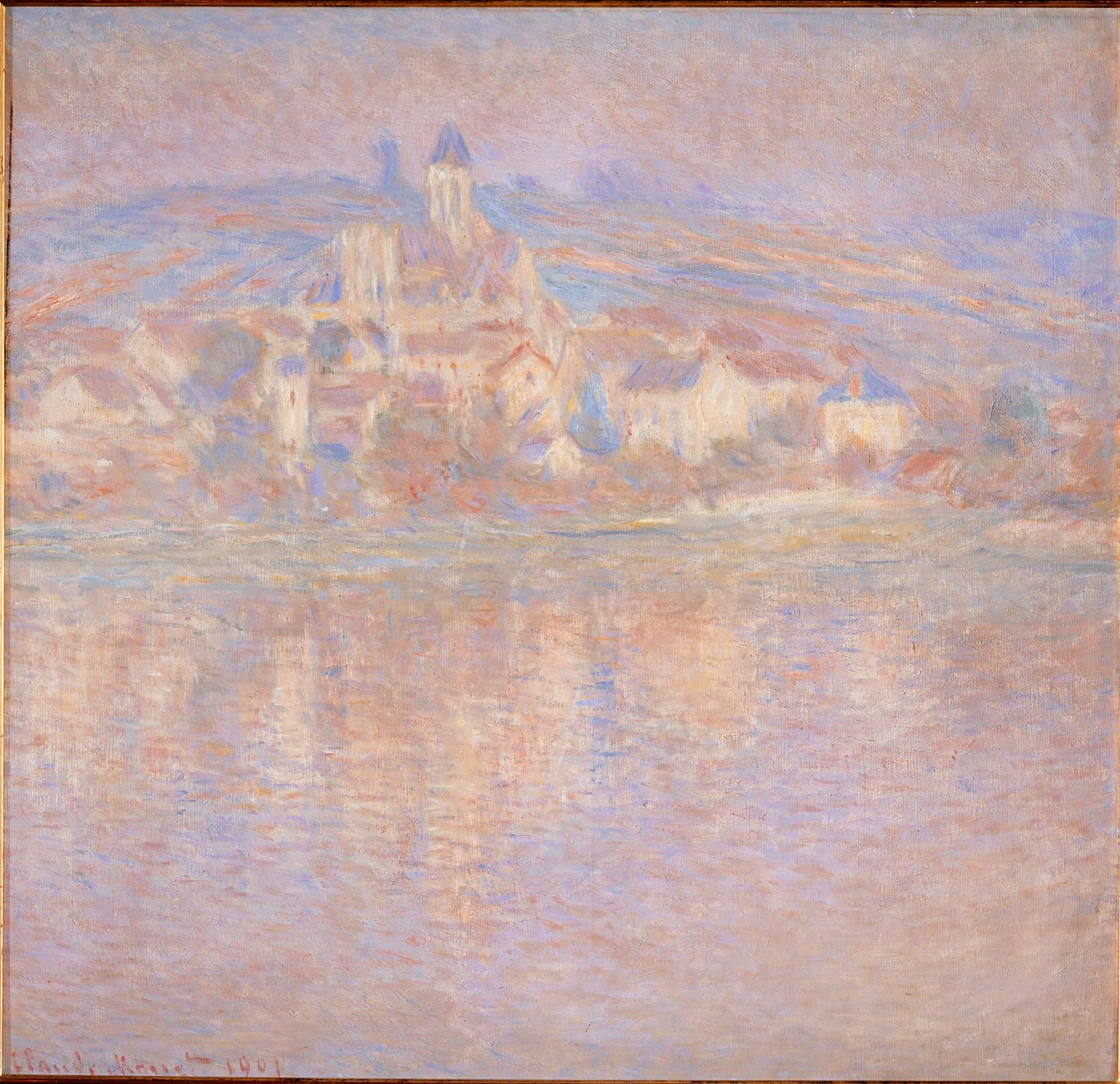 Vetheuil, tramonto (pittura su tela) da Claude Monet
