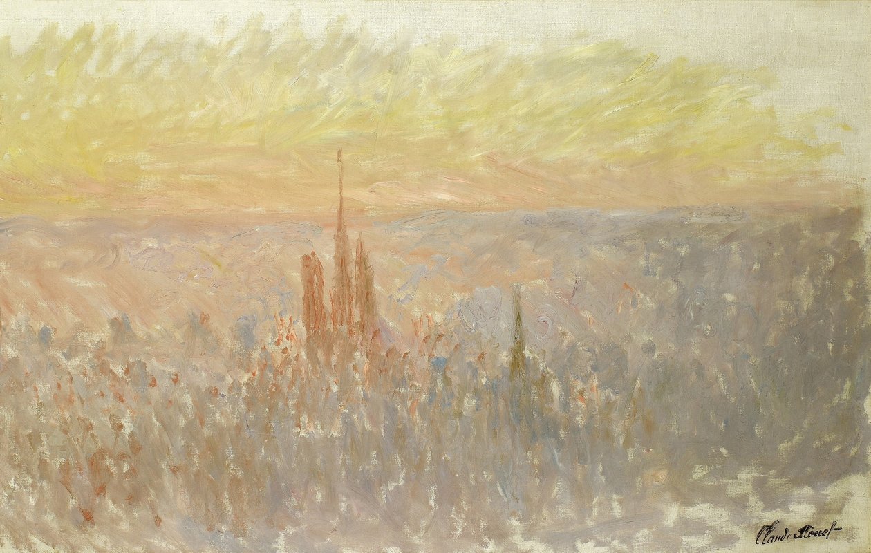 Vista su Rouen da Claude Monet