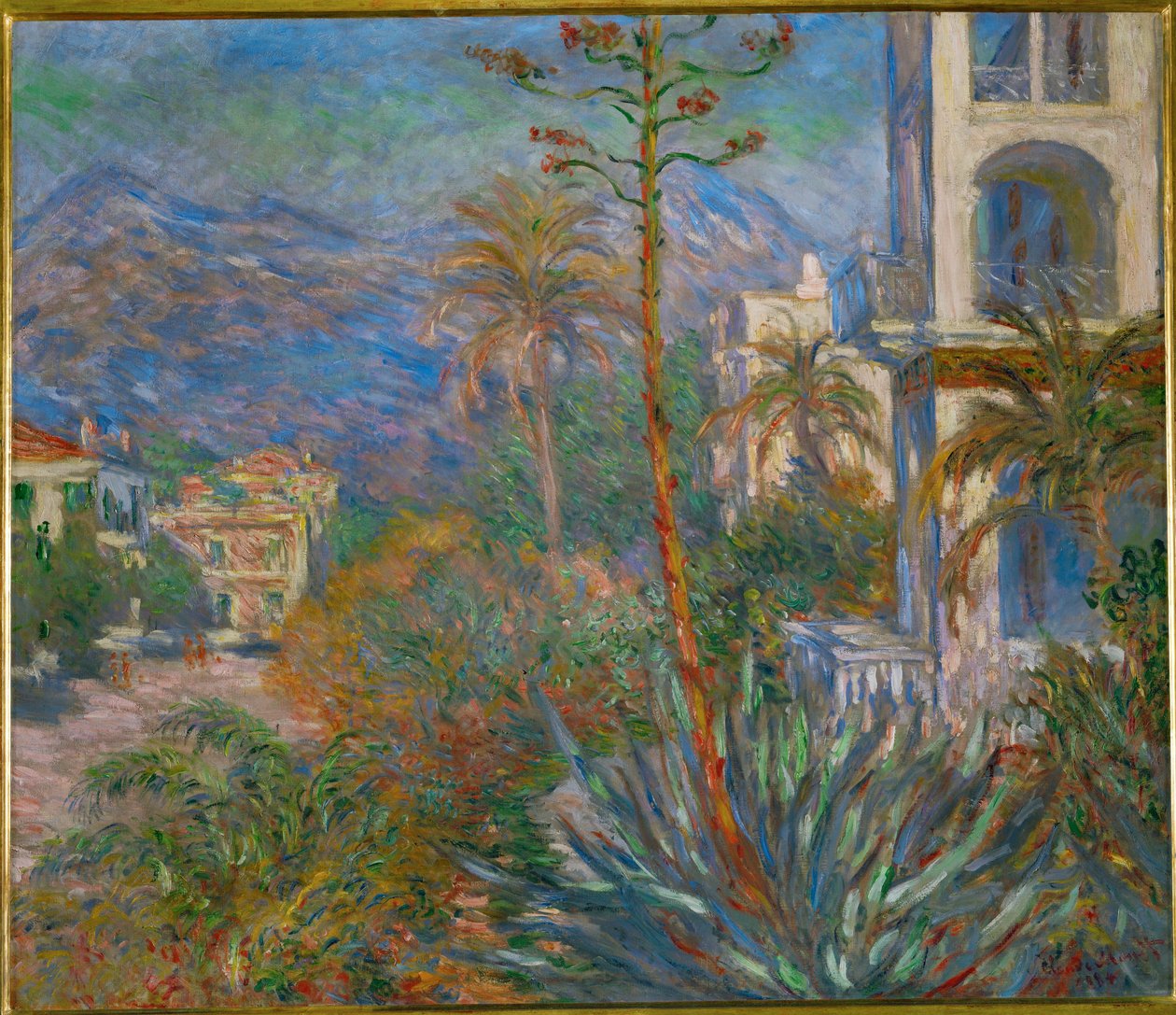 Ville di Bordighera, Italia (olio su tela) da Claude Monet