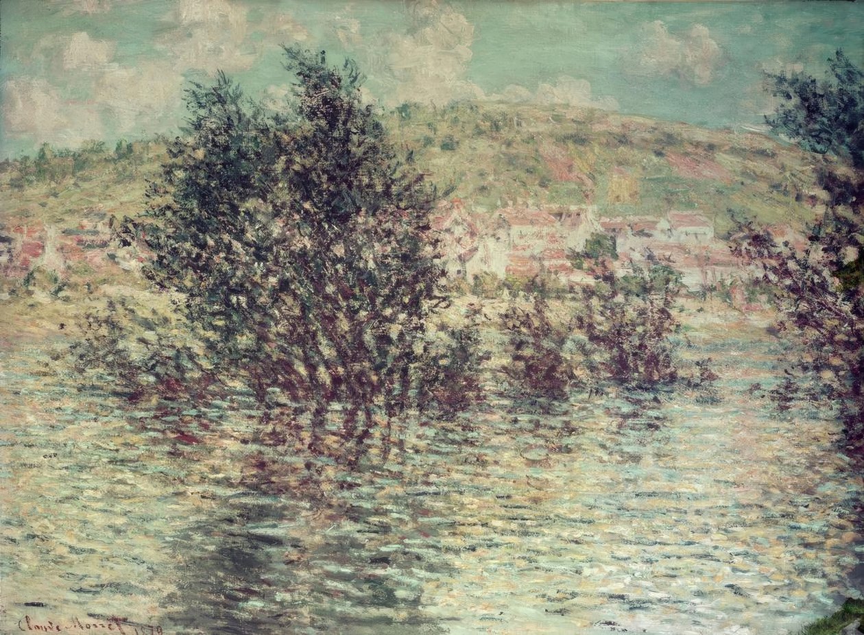 Vétheuil, vista da Lavacourt da Claude Monet