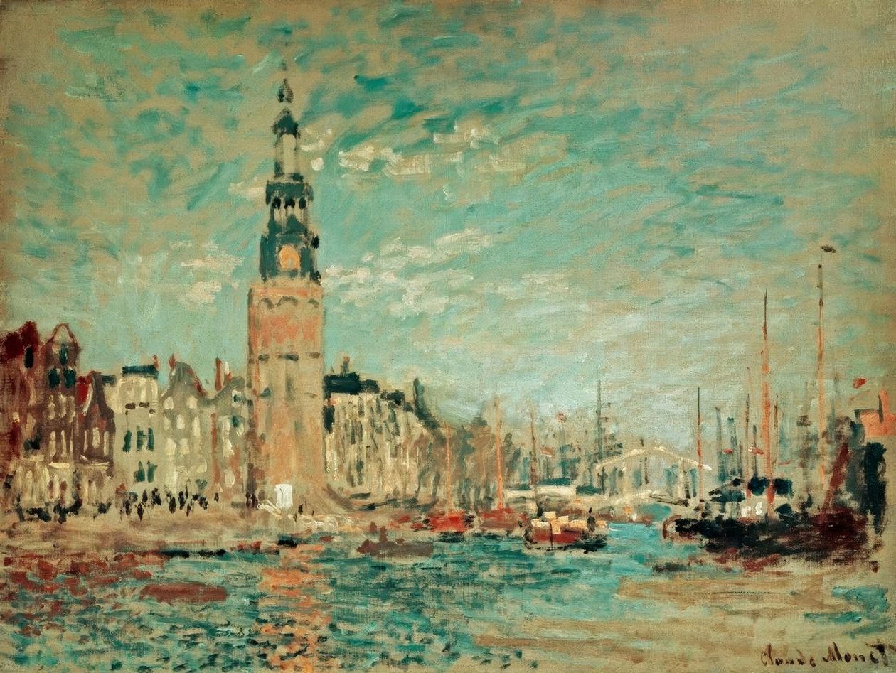 Vista della Torre Montalban, Amsterdam da Claude Monet