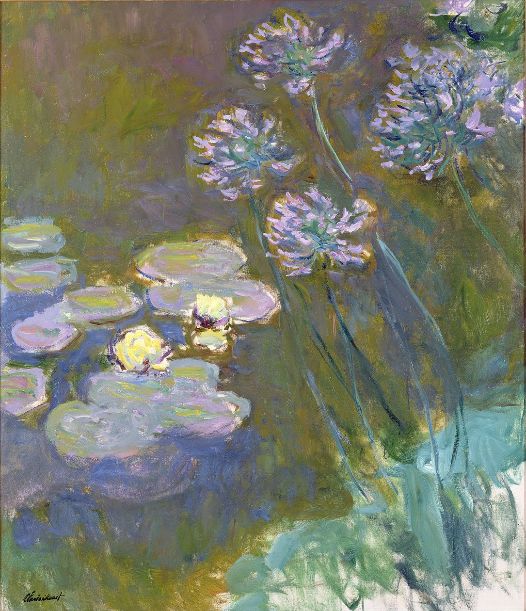 Ninfee e agapanti da Claude Monet
