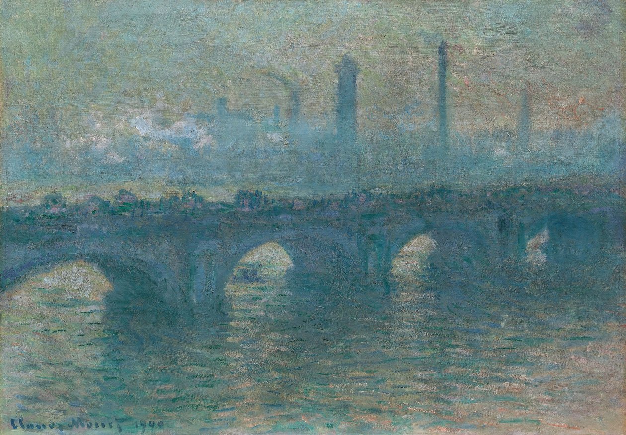 Ponte di Waterloo, tempo grigio da Claude Monet