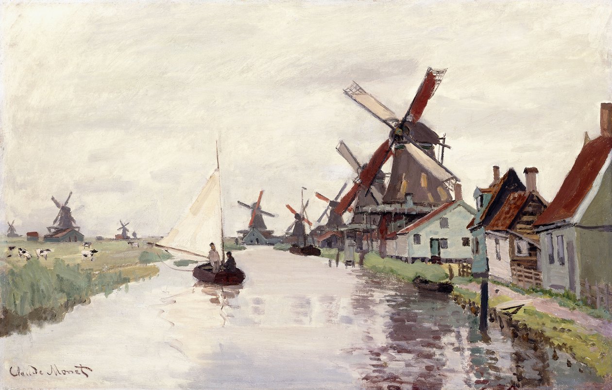 Mulino a vento in Olanda, 1871 da Claude Monet